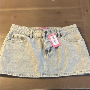 Edikted denim Mini Skirt NWT